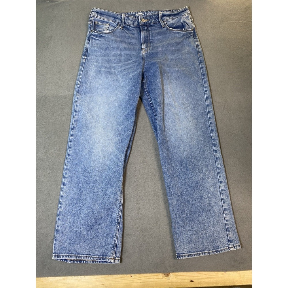 Old Navy "Alicia" Jeans Women's Size 10 High Rise Slim Wide Leg Ankle Length